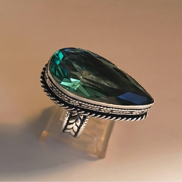 Aquamarine 925 Sterling Silver Ring - Picture 2 of 4